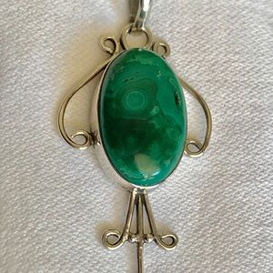 Sterling Silver Malachite/Chrysocolla pendant